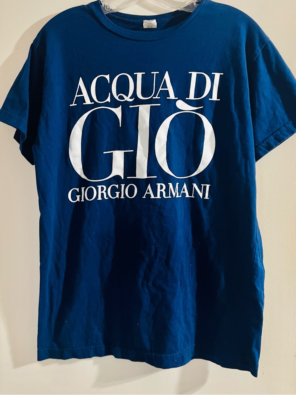 Giorgio Armani Acqua di Giò Short Sleeve Tee - Blue M